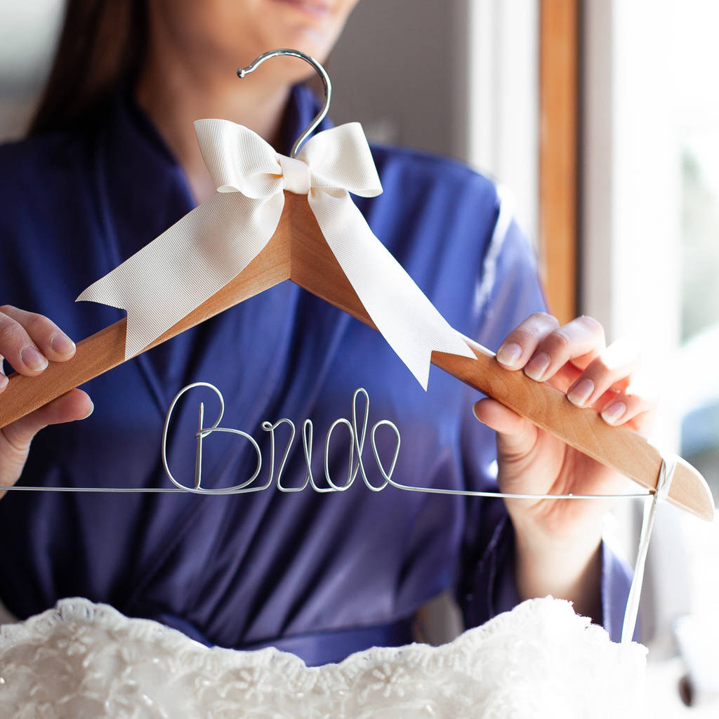 Personalised Bride Wedding Dress Hanger, 1 of 12