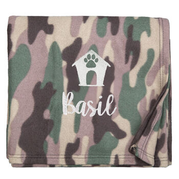 Personalised Camo Dog Design Blanket, 6 of 7