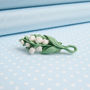 Hand Painted Lily Of The Valley Spray Brooch, thumbnail 1 of 3