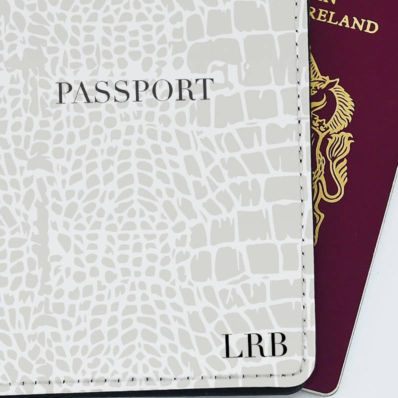 Personalised Snakeskin Printed Passport Holder By Koko Blossom