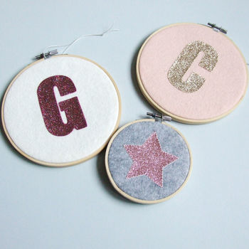 Personalised Glitter Letter Hoop, 2 of 5