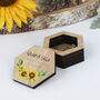 Personalised Wooden Wedding Ring Box Sunflower, thumbnail 5 of 9