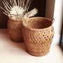 Small And Large Wooden Woven Basket Set, thumbnail 1 of 6