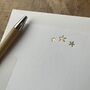 Stars Gold Foil Pressed Luxury Note Cards, thumbnail 1 of 2