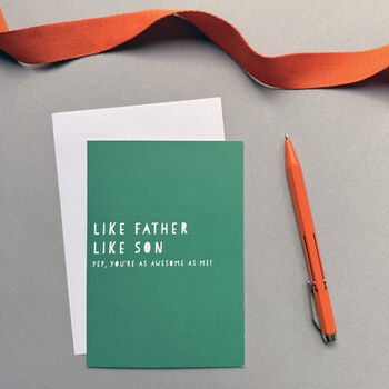 Funny Like Father Like Son, Father's Day Card, 3 of 5