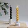 Spiral Beeswax Taper Candles | Seasonal Colours, thumbnail 1 of 6