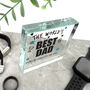 Personalised The World's Best Dad Crystal Token Daddy, Dad, Pops, Papa, thumbnail 3 of 6