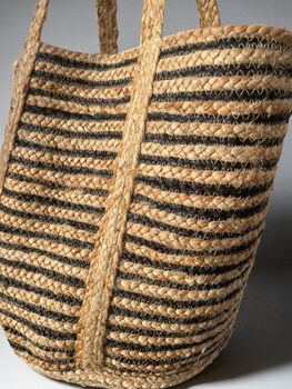 Jute Basket Tote Bag, Three Colours Available, 4 of 8