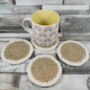 Set Of Four Or Six Handmade Jute And Cotton Coasters, thumbnail 4 of 8