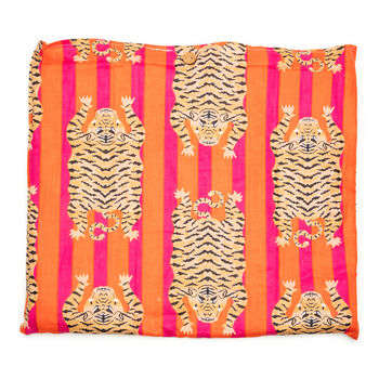 Serendipity Cotton Quilted Tote Bag Tibetan Tiger, 4 of 4