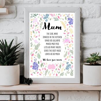 July Larkspur Birth Flower Positive Affirmations Gift For Mum Print, 8 of 8