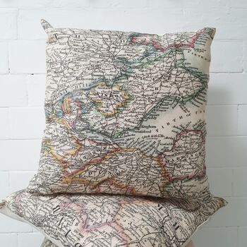 Scottish Map Cushion With Edinburgh And Fife, 2 of 2