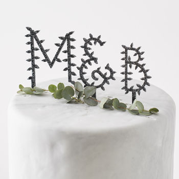 Personalised Botanical Letter Cake Topper, 10 of 11