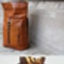 Handcrafted Mens Leather Backpack Rucksack Gift, thumbnail 11 of 12