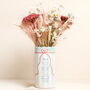 Blue Stripe Ceramic Scallop Edge Bow Nana Vase, thumbnail 1 of 2