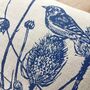 Lavender Scented Sleep Pillow, 'Birds On Teasels', thumbnail 9 of 12