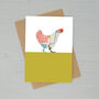 Chicken Hen Greetings Card, thumbnail 2 of 2