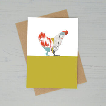 Chicken Hen Greetings Card, 2 of 2