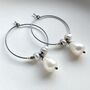 Pearls Are For Pirates Oxidised Silver Hoops, thumbnail 2 of 7
