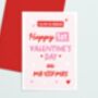 Husband First Valentines As Mr And Mrs Valentines Card, thumbnail 2 of 5