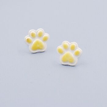Cute Paw Print Stud Earrings In Sterling Silver, 3 of 11