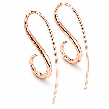 Sterling Silver Spiral Drop Earrings, 5 of 6