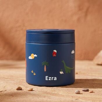 Personalised Children School / Travel Set: Water Bottle And Food Jar, 5 of 12
