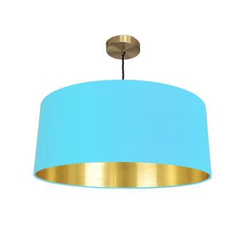 Turquoise Blue Drum Lampshade, 7 of 9