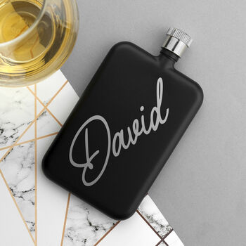 Personalised Slimline Hip Flask, 2 of 12