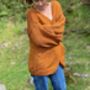 The Hazel Knitted Cardigan In Chestnut, thumbnail 2 of 4