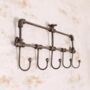Metal Coat Rack Wall Mounted Pipe Hooks Home Storage, thumbnail 11 of 11