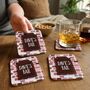 Personalised Home Bar Set Of Four Coasters, thumbnail 2 of 9