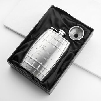 Personalised Groomsmen Cask Hip Flask, 5 of 6