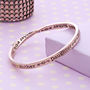 Mother Daughter Friend Message Bangle Rose Gold Plated, thumbnail 1 of 3