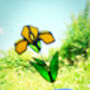 Yellow Iris Flower Stem Faux Glass Flowers, thumbnail 5 of 9