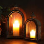 Pack Of Two Decorative Lanterns Metal Candle Holder, thumbnail 2 of 4