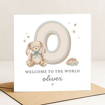 Personalised New Baby Card For Boy Or Girl, 2 of 8