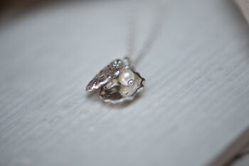 Gaia Sterling Silver Oyster Shell And Pearl Necklace, 11 of 11