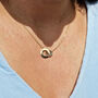 18k Gold Vermeil Plated Interlocking Rings Necklace, thumbnail 2 of 4