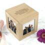 Personalised Oak Wedding Photo Cube, thumbnail 2 of 6