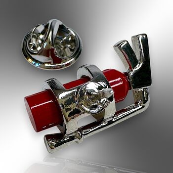 Tiny 2cm Fire Extinguisher Tie Lapel Pin Badge, Secret Santa Gift For Fireman, Firewoman Or Health And Safety Executive, 6 of 8