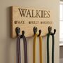 Personalised Dog Lead Holder In Solid Oak Or Walnut, thumbnail 5 of 6