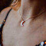 Constellation Moon Pendant Necklace In Rose Gold, thumbnail 5 of 12