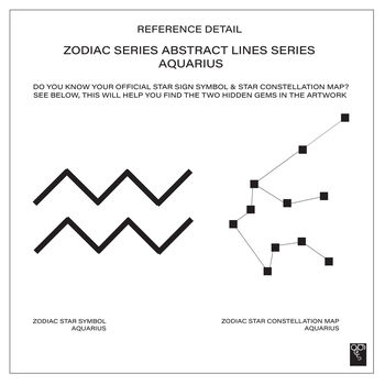 Zodiac Series | Abstract Lines | Aquarius, 4 of 4