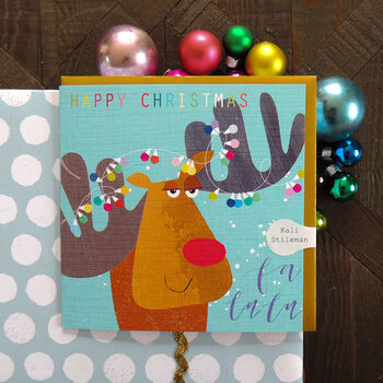 Christmas Moose Greetings Card, 4 of 5