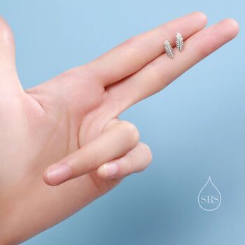 Dainty Feather Stud Earrings In Sterling Silver, 6 of 12