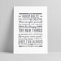 Personalised Family House Rules Print, thumbnail 2 of 7