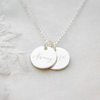 Personalised Mum And Me Double Disc Necklace, 3 of 12