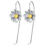 Sterling Silver Jasmine Flower Earrings, thumbnail 2 of 6