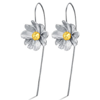 Sterling Silver Jasmine Flower Earrings, 2 of 6